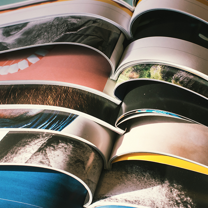 雑誌などの写真